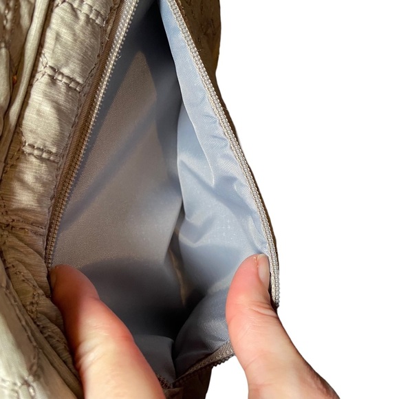 Soho Diaper Bag Tan Neutral Quilted Carrying Strap Small Travel - Picture 4 of 6